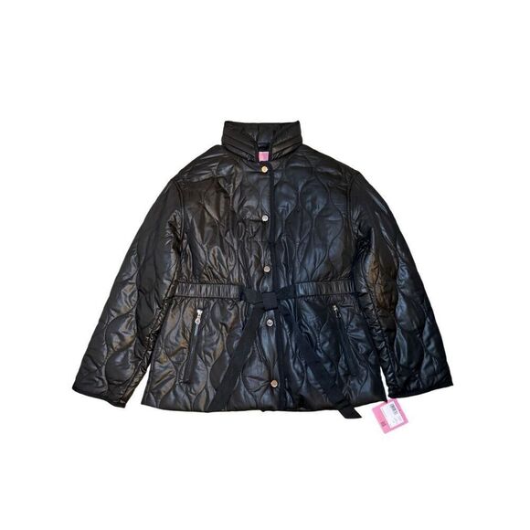 Kate Spade Black Quilted Belted Short Jacket - Picture 6 of 11